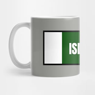 Islamabad City in Pakistan Flag Colors Mug